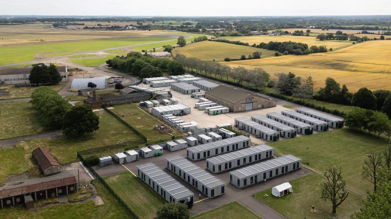 Temporary accommodation units housing migrants are pictured on the MDP Wethersfield Ministry of Defence facility on July 24, 2024 in Wethersfield. (Photo: Getty Images)