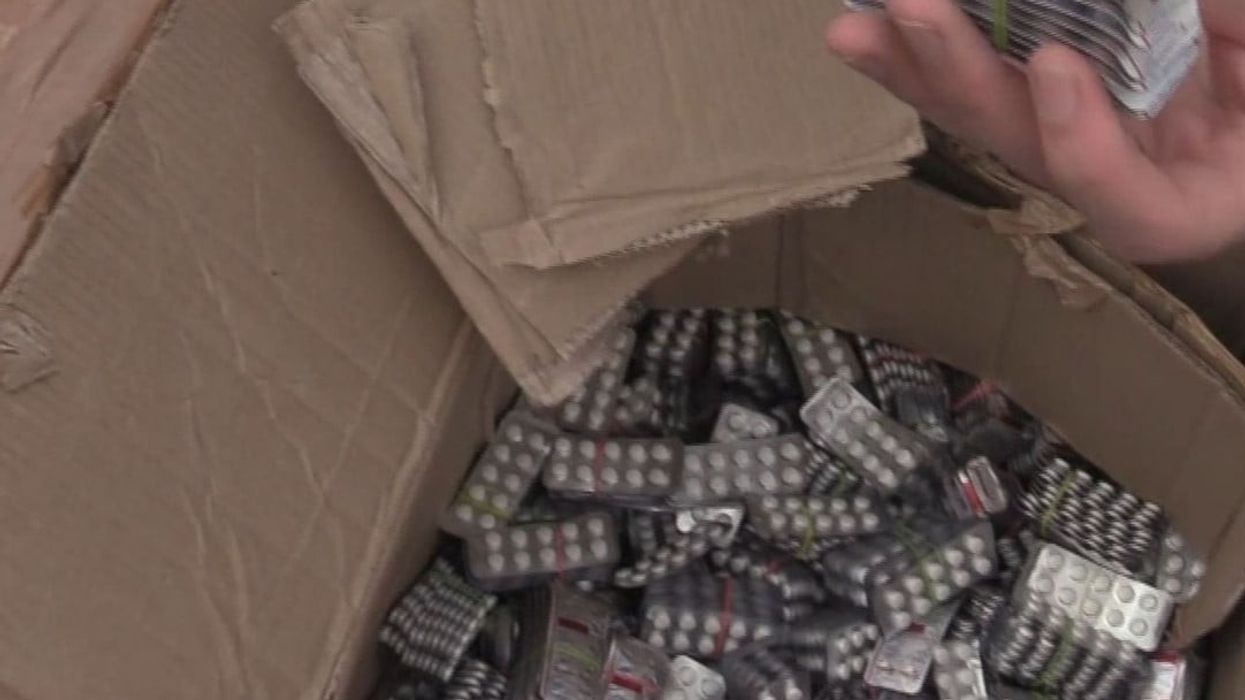 The City of London Police traced the pills’ drop-off points to a Wembley storage unit, where 730 kg of drugs were seized. (Photo credit: City of London Police)