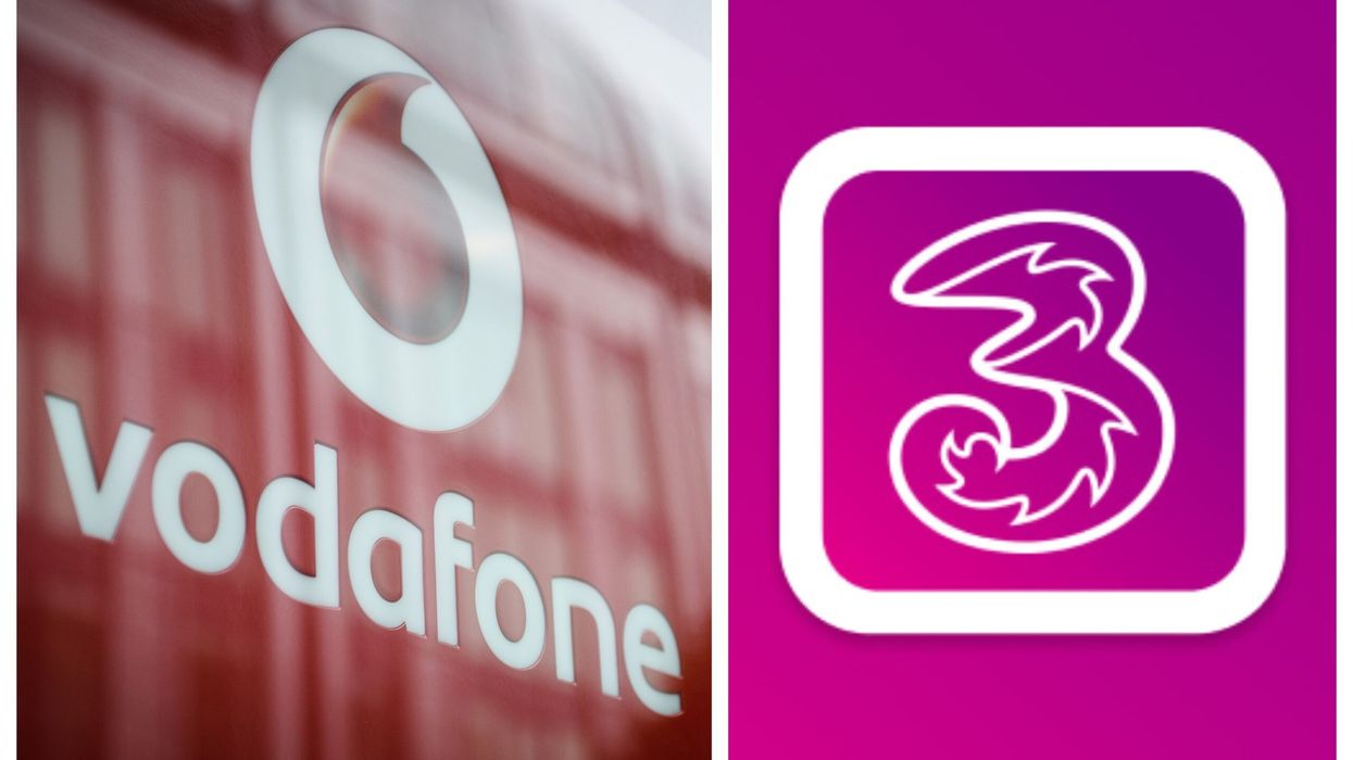 The deal will create the largest mobile phone operator in Britain by customer numbers. (Photo credit: Getty and Three.ie)
