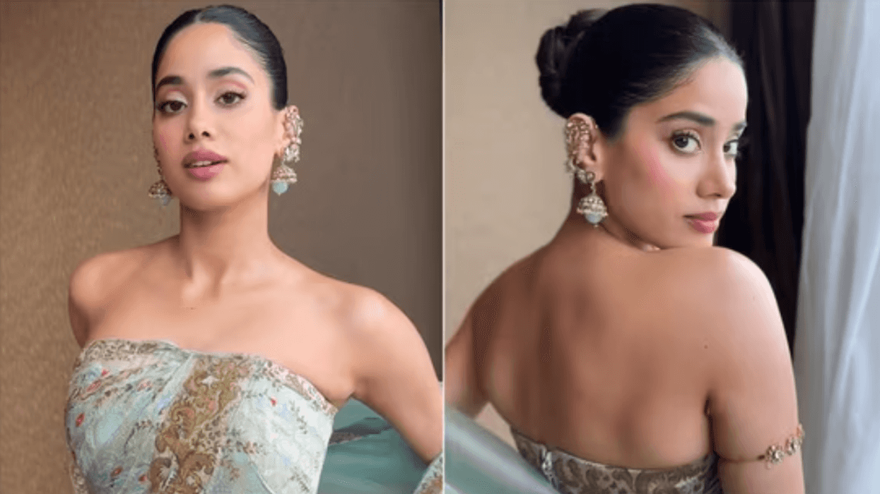Janhvi Kapoor gives the classic Banarasi weave a red-carpet makeover for 'Peddi' promotions