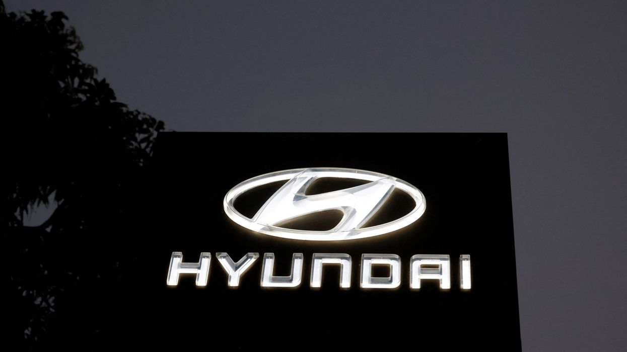 The logo of Hyundai Motor India Limited is seen outside a car showroom, in Ahmedabad, India, October 7, 2024. (Photo: Reuters)