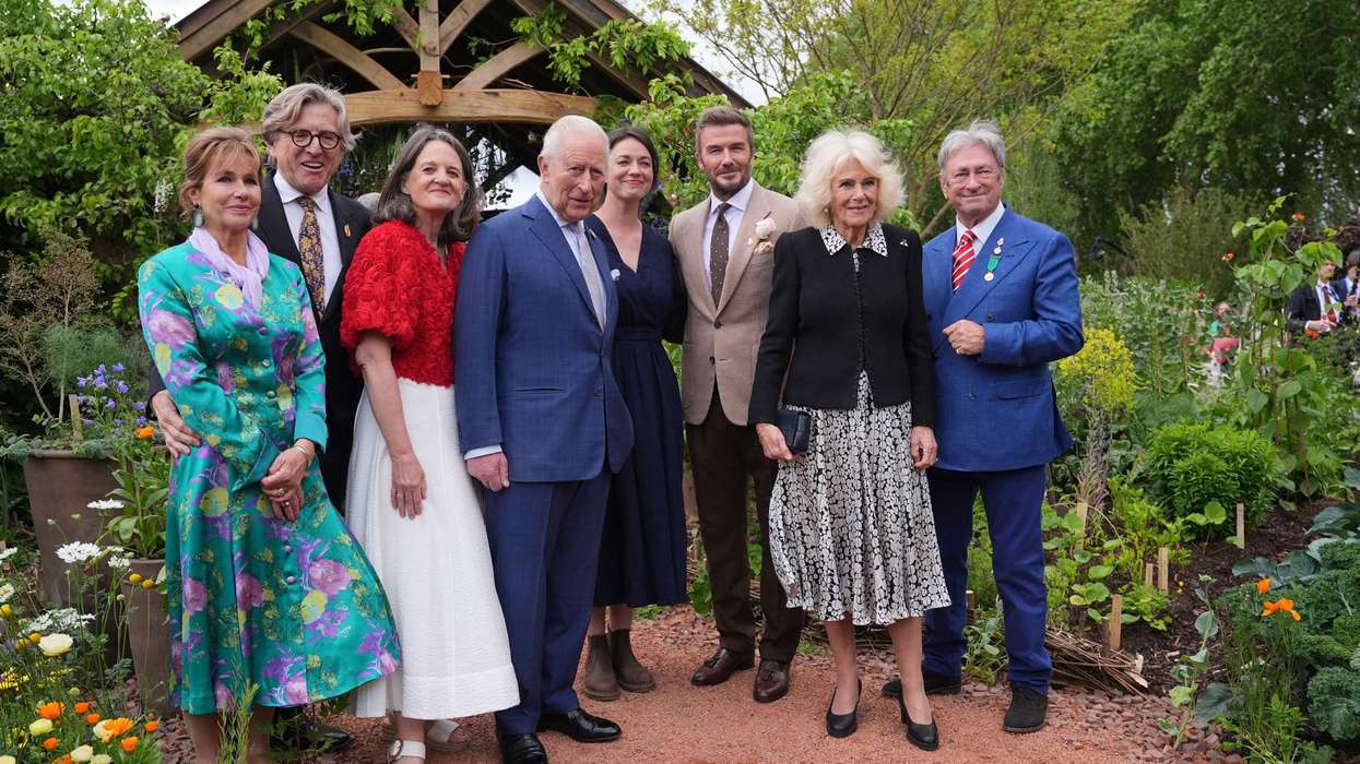 Chelsea Flower Show: King Charles tours 'Curious Garden' with roses for him and Beckham