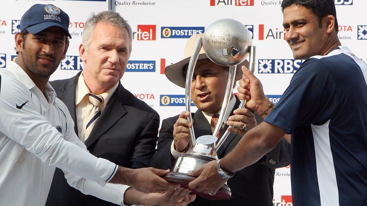 The trophy is named after Sunil Gavaskar and Allan Border, the first two players to surpass 10,000 Test runs. (Photo: Getty Images)