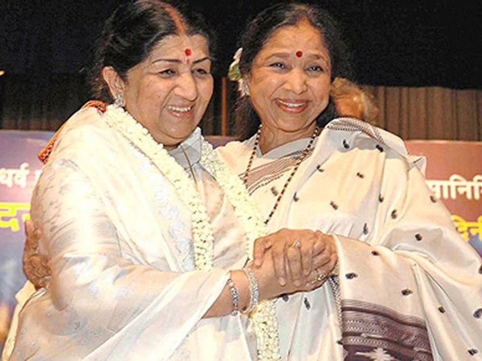 with Asha Bhosle