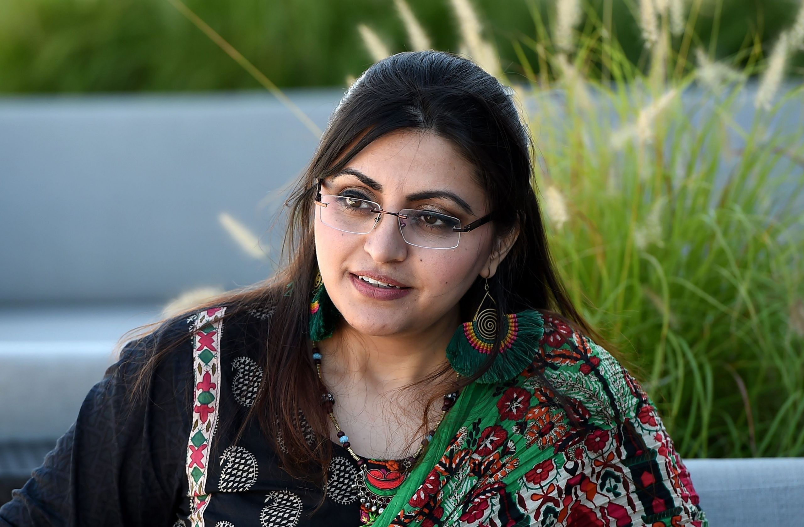 Gulalai Ismail (Photo by OLIVIER DOULIERY/AFP via Getty Images)
