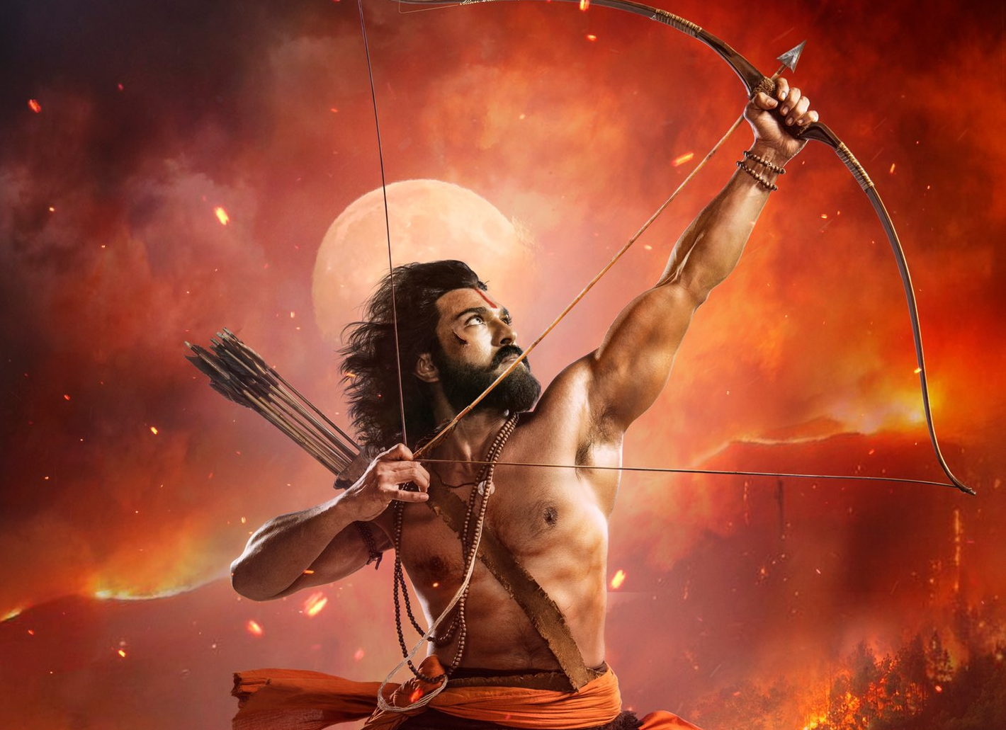 Ram Charan as Alluri Sita Ramaraju (Photo credit: SS Rajamouli/Twitter)