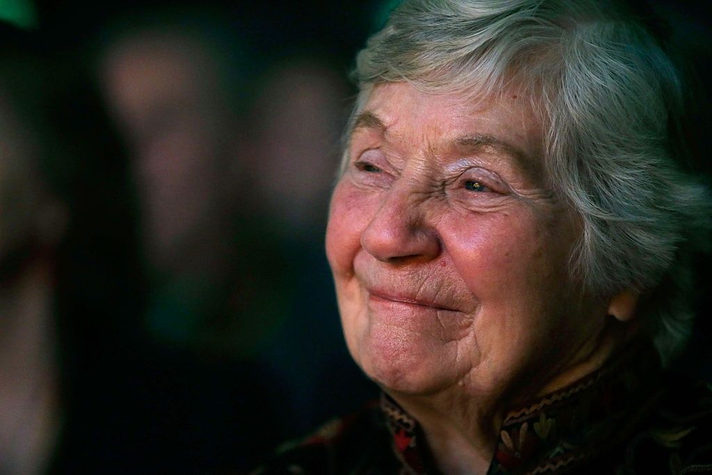 FILE PHOTO: Dame Shirley Williams listens to a speech during the opening day of the Liberal Democrat spring party conference on March 8, 2013 in Brighton, England. (Photo by Matthew Lloyd/Getty Images)