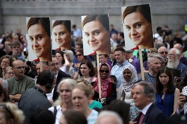 Members of the public attend a memorial event for murdered Labour MP