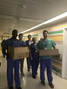 NHS staff get food from Dishoom
