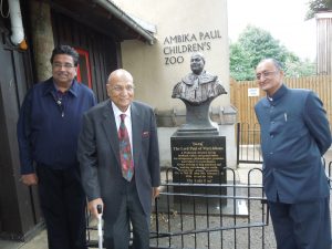 Lord Paul at the children's zoo section in memory of his late daughter Ambika in London