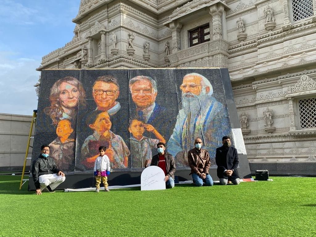 Bubble wrap painting featuring Modi sets Guinness record EasternEye