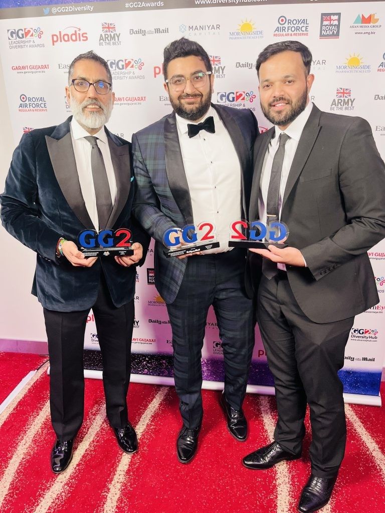 Winners: From left - Sanjay Bhandari, Inzamam Rashid and Azeem Rafiq.