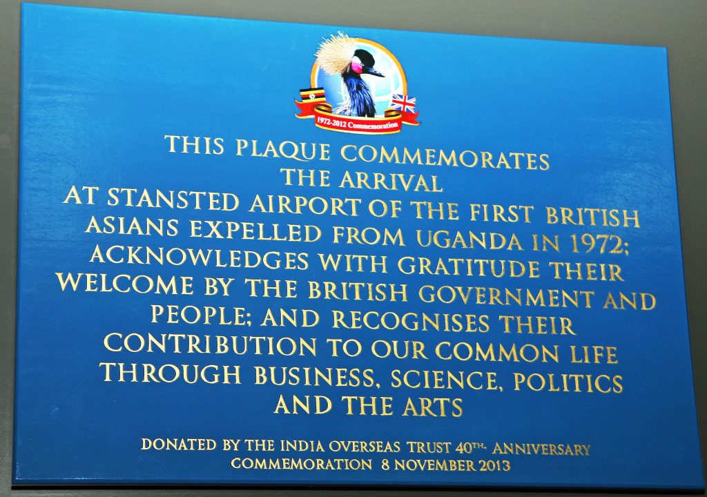 Ugandan Asians plaque