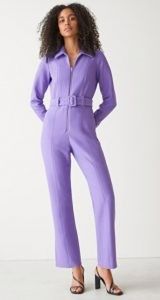 Colour: Belt- ed collared jumpsuit