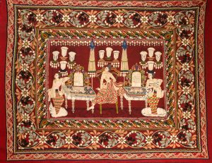 A rare Burmese embroidered textile panel (kalaga), Myanmar, (Burma), 19th century