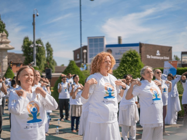 International Yoga Day celebrations at BAPS Swaminarayan Temple in Neasden