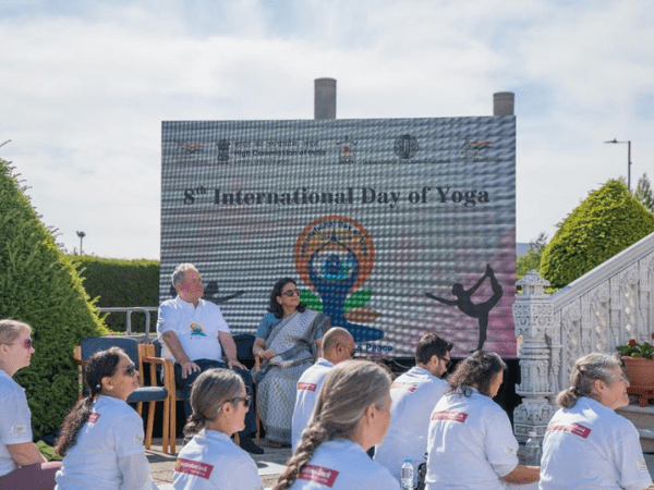 International Yoga Day celebrations at BAPS Swaminarayan Temple in Neasden