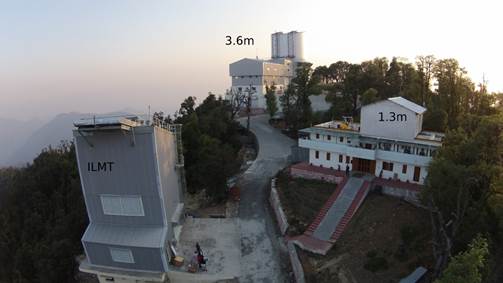 A panoramic view of the Devasthal Observatory campus of ARIES at Nainital, Uttarakhand