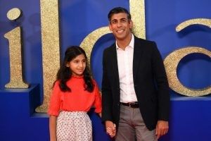 UK PM Rishi Sunak with younger daughter Anoushka