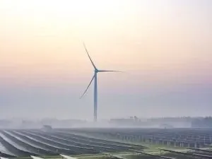 A solar and wind turbine