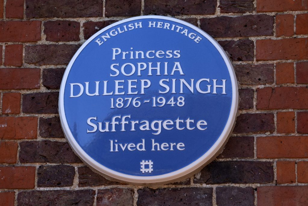 Suffragette Indian princess Sophia Duleep Singh honoured with blue plaque