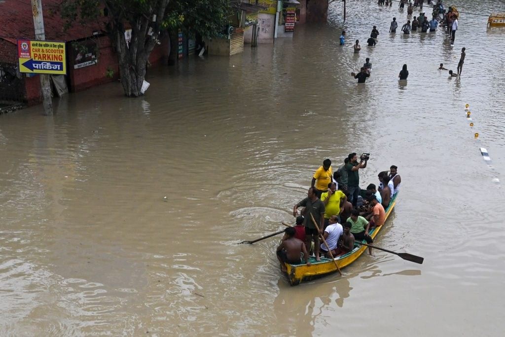 Delhi river reaches record high in monsoon floods