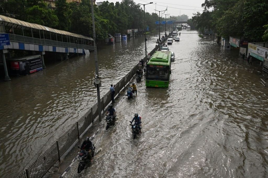 Delhi river reaches record high in monsoon floods