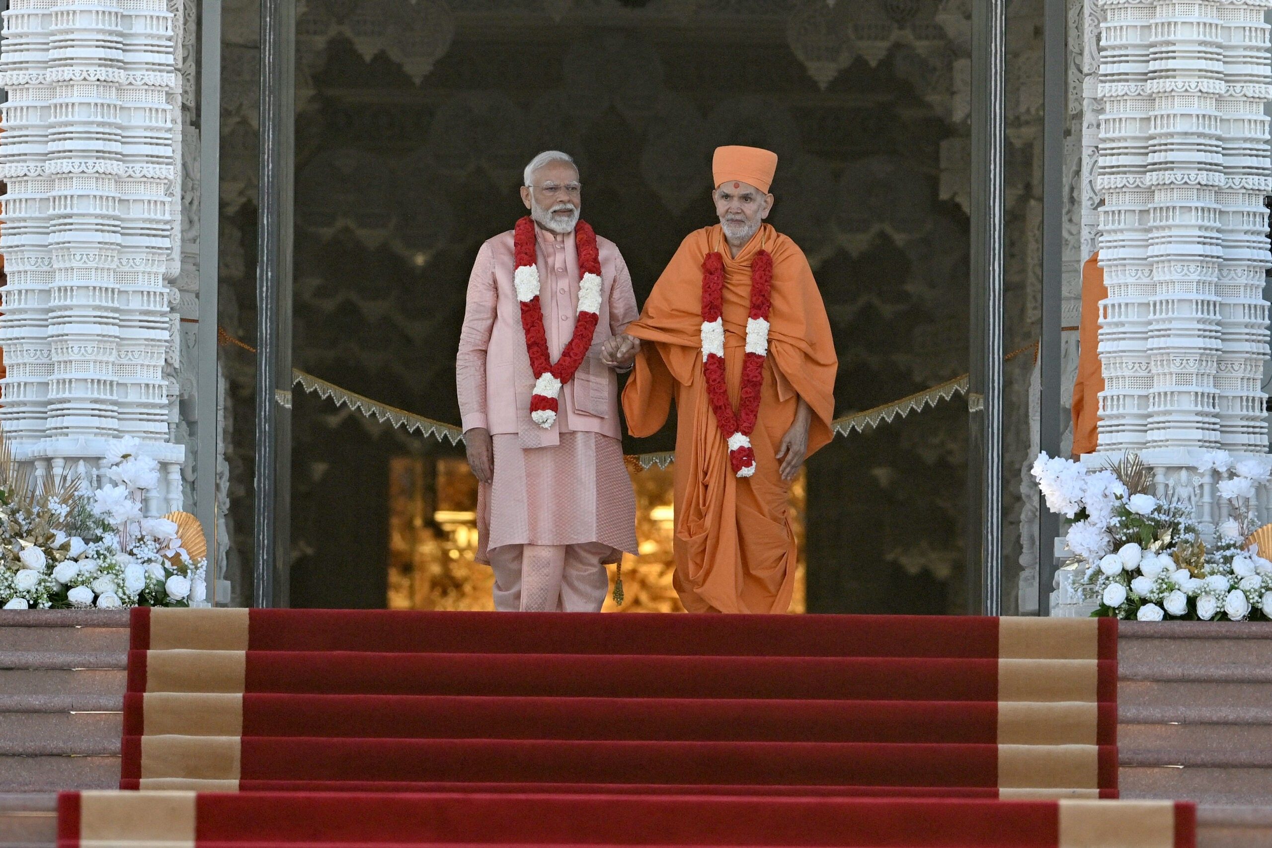 Abu Dhabi Hindu temple sees 350,000 footfall in just one month of inauguration 1 modi swami maharaj baps abu dhabi scaled