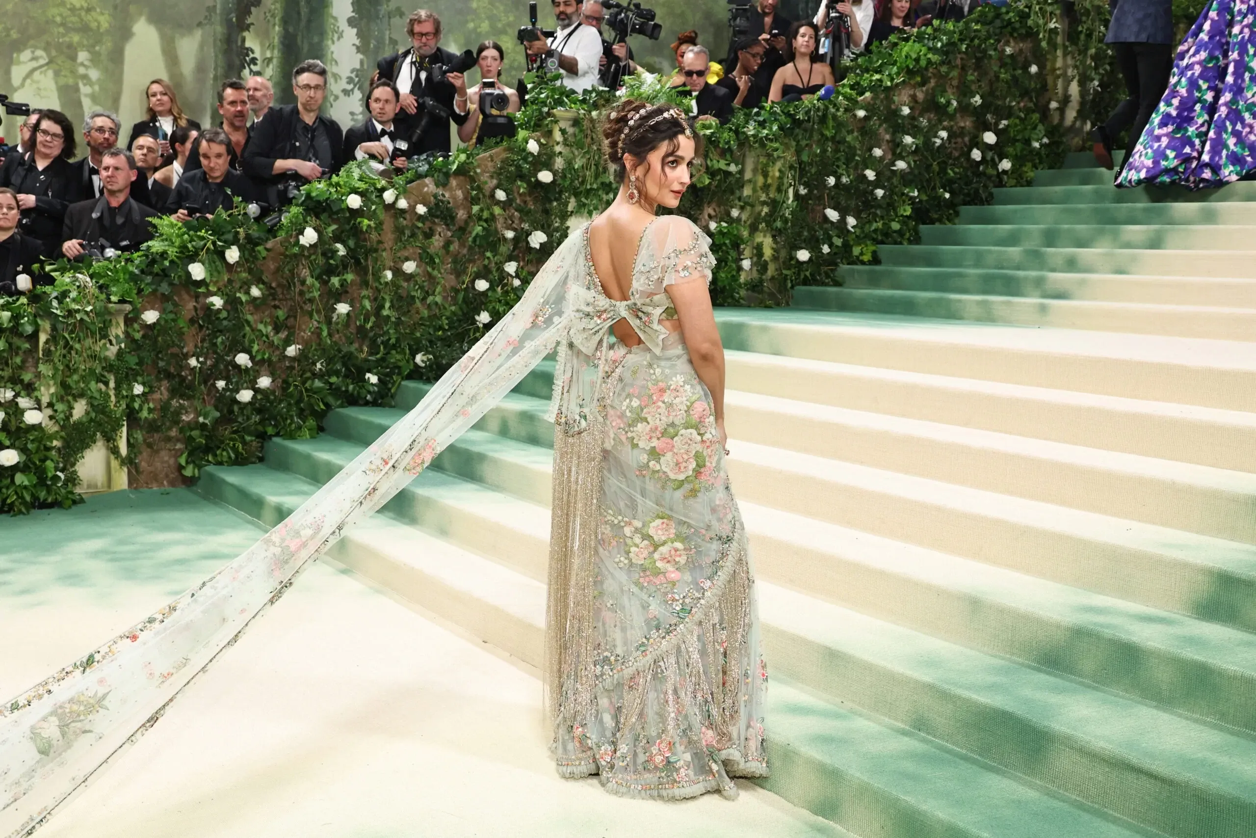 Met Gala 2024: Alia Bhatt walks in floral saree by Sabyasachi - EasternEye